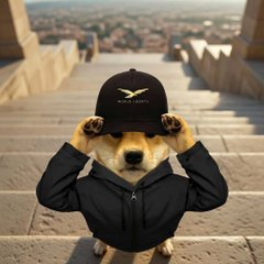 Dogwifhat on the Stairs